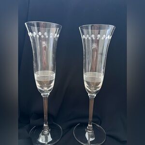 Vera Wang for Wedgwood Crystal Champagne Flute Set